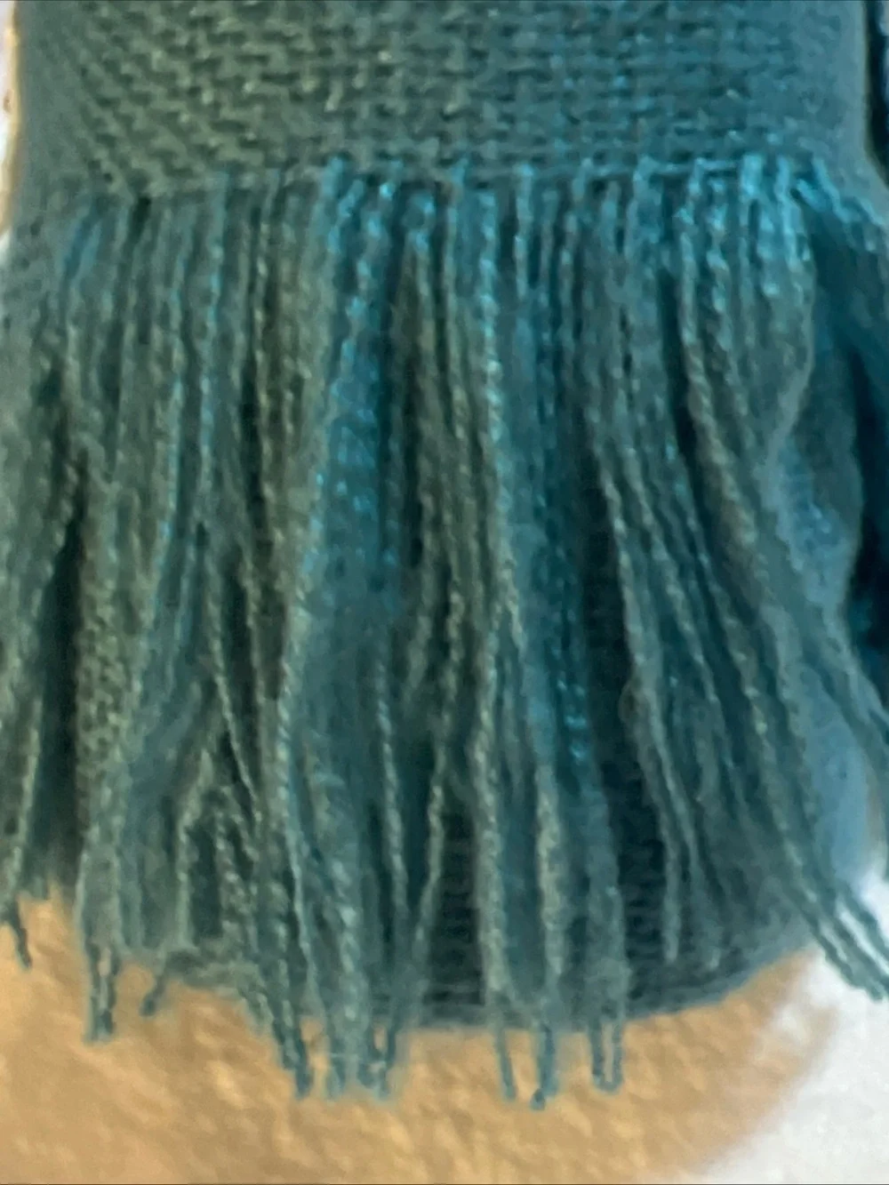 West Elm Teal Favorite Throw Blanket NWT Solid Woven Fringe Accent Cozy 50x60 in